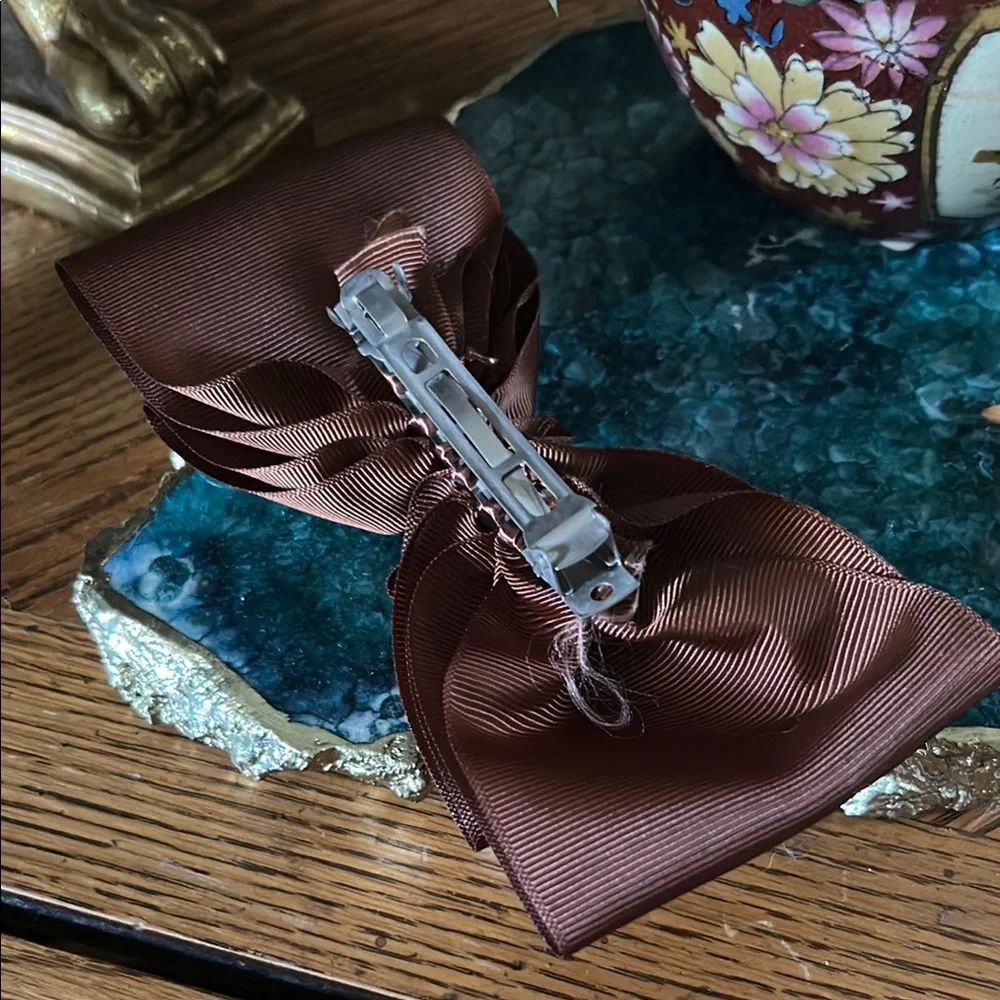 Vintage Brown Hair Bow